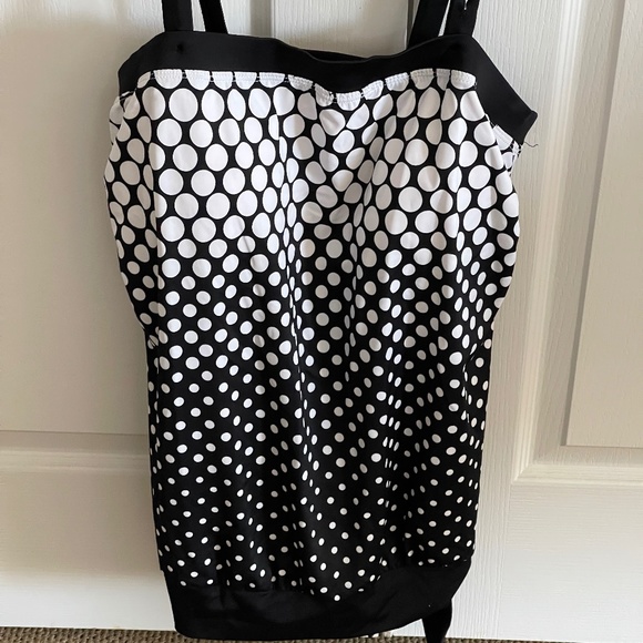 Polka Dots Tankini Swim Top Sz 18W - Picture 2 of 6